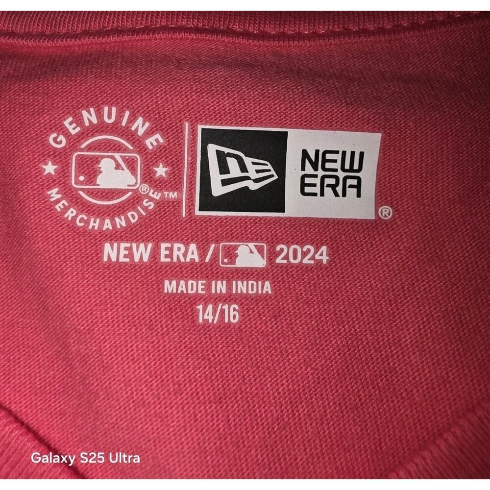New ERA Texas Rangers Pink Word Mark Flip Sequin T-Shirt Girls 14/16 NWOT fan - Picture 9 of 9